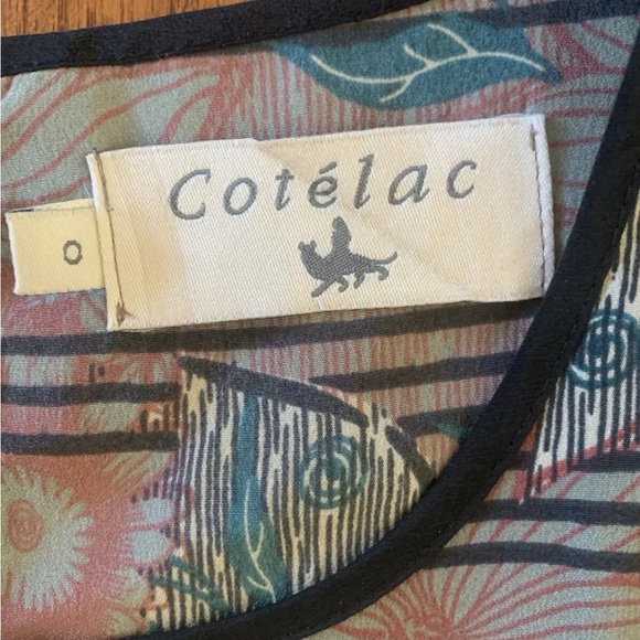 COTELAC 100% POLY GARDEN PRINT RUFFLE SLEEVE TOP SIZE 0 - Picture 4 of 16